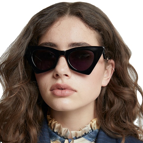 cross-border glasses cat eye fashion sunglasses curve legs retro modern wear sunglasses's discount tags