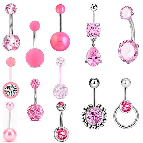 New a variety of 12-in-one belly button nail zircon fashion new piercing jewelry set's discount tags