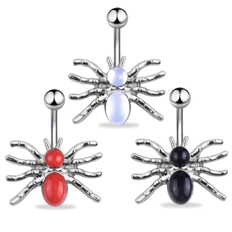 European and American inlaid gemstone spider belly button ring belly button button's discount tags