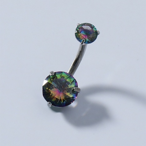 Three claw balls exquisite colored zircon belly button ring belly button nail belly button button's discount tags