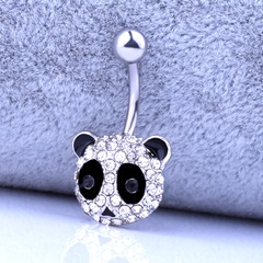 Edelstahl Panda Diamant Piercing Schmuck Bauchnabel Ring Großhandel