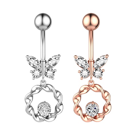 butterfly zircon belly button ring belly button nail piercing jewelry's discount tags