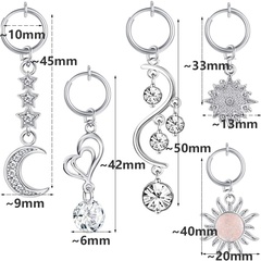 long tassel free perforation fake belly button buckle 5 piece set