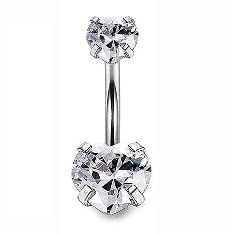 short four-claw love zircon belly button ring belly button nail belly button buckle's discount tags