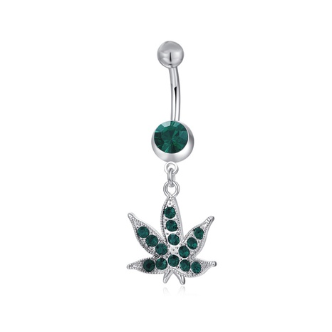 New sexy maple leaf stainless steel belly button ring's discount tags