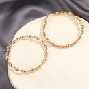 fashion vintage golden big round earrings earrings NHHUQ509039picture11