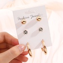 fashion geometric inlaid rhinestone earring set NHHUQ509027picture9