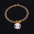 metal collar gold chain dog cartoon pendant collar adjustable pet accessoriespicture25