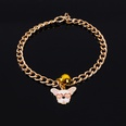 metal collar gold chain dog cartoon pendant collar adjustable pet accessoriespicture40