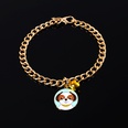 metal collar gold chain dog cartoon pendant collar adjustable pet accessoriespicture50