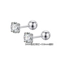 Fashion geometric 925 silver zircon ear studs female NHLLU508379picture11