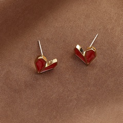 Retro Drop Oil Petal Earrings Women Fashion Simple Small Earrings