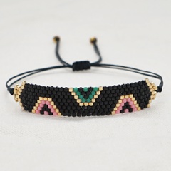 woven rice bead bohemian geometric line retro ethnic bracelet