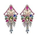 Fashion alloy color diamond long tassel earrings alloy earringspicture11