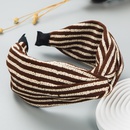 Korean fashion stripes colorblocking fabric crossknot headbandpicture8