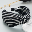 Korean fashion stripes colorblocking fabric crossknot headbandpicture10