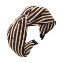 Korean fashion stripes colorblocking fabric crossknot headbandpicture11