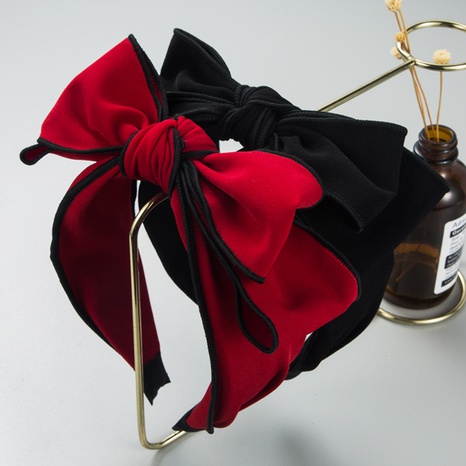 Korean solid color cloth big bow headband fashion wide-brimmed hair accessories NHLN566853's discount tags