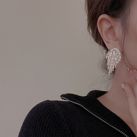 Korea Ohrringe Quastenohrringe Retro-Ohrringe mit voller Diamantlegierung's discount tags