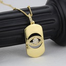 fashion hollow eye tag simple tag copper inlaid zircon necklace NHBP567210picture7