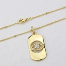 fashion hollow eye tag simple tag copper inlaid zircon necklace NHBP567210picture9