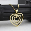fashion new heart inlaid zirconium pendant fashion nested copper necklace NHBP567211picture7
