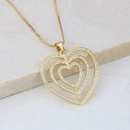 fashion new heart inlaid zirconium pendant fashion nested copper necklace NHBP567211picture9