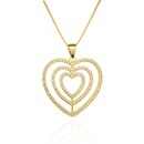 fashion new heart inlaid zirconium pendant fashion nested copper necklace NHBP567211picture10