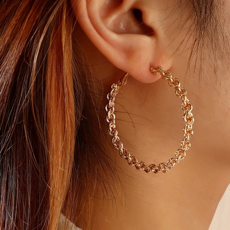 Fashion geometric earrings female retro fashion circle geometric alloy earrings's discount tags