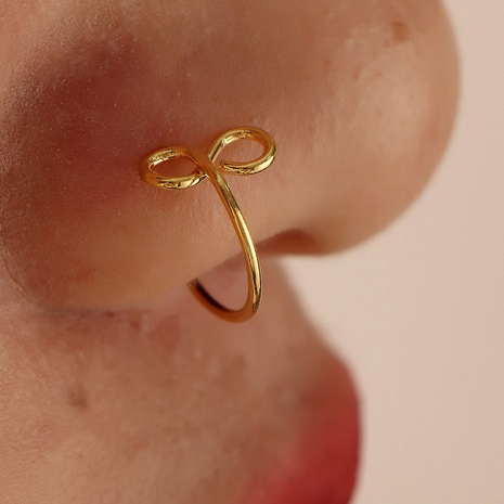 creative non-perforated U-shaped nose clip circle nose ring's discount tags
