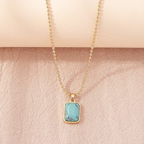 simple fashion stone pendant retro sweater chain crystal agate clavicle chain NHAI567247's discount tags