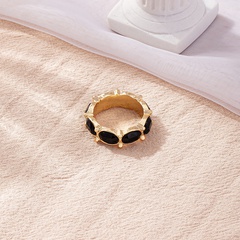 Koreanische einfache Mode Edelstein Ring Design Sinn eingelegte Zirkon Ring weiblich