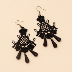 Retro style Gothic lace cloth earrings Fashion tassel earrings