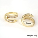 Europische und amerikanische Mode geometrischer Ring aus 18 Karat Gold mit KupferMikroIntarsienZirkonringpicture11