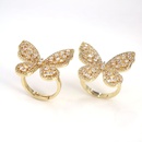 Neue Art und Weise goldener 18K Schmetterlingszirkonring weiblicher luxuriser voller Diamantschmucksachenpicture6