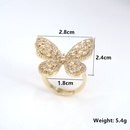Neue Art und Weise goldener 18K Schmetterlingszirkonring weiblicher luxuriser voller Diamantschmucksachenpicture10