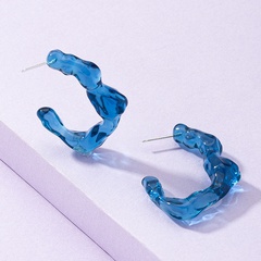 Boucles d'oreilles géométriques bleu Klein Nouvelles boucles d'oreilles en alliage coréen en gros