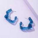 Klein blue geometric earrings Korean new alloy earrings wholesalepicture8