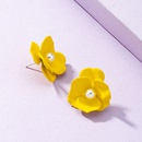 Korea cute alloy pearl earrings flower shape personality alloy earringspicture8