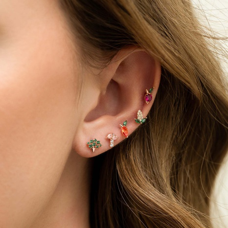 new style vegetable earrings creative stud earrings wholesale's discount tags