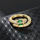 new copper inlaid zircon snake ring female simple opening adjustable snake ringpicture8