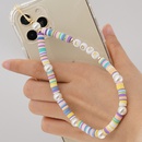 new spring and summer rainbow soft pottery smiley face pearl mobile phone ropepicture11