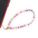 new spring and summer rainbow soft pottery smiley face pearl mobile phone ropepicture13
