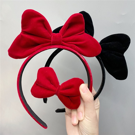 new red big bow headband sweet Korean cute hair accessories's discount tags