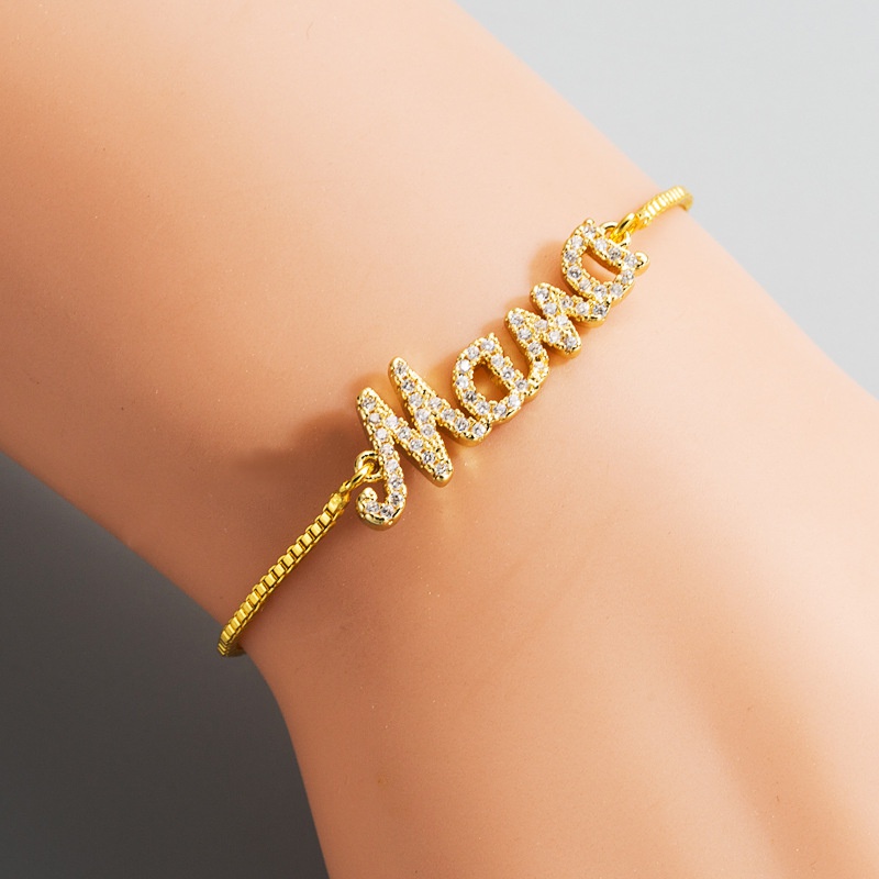 mode nouvelle lettre Mama coeur lettre bracelet accessoires