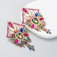 Fashion alloy color diamond long tassel earrings alloy earringspicture14