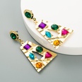 European and American fashion heartshaped earrings alloy paint color rhinestone earringspicture14