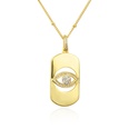 fashion hollow eye tag simple tag copper inlaid zircon necklace NHBP567210picture11