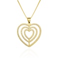 fashion new heart inlaid zirconium pendant fashion nested copper necklace NHBP567211picture11