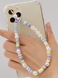 new spring and summer rainbow soft pottery smiley face pearl mobile phone ropepicture16
